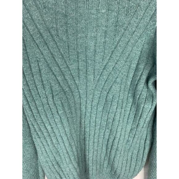 Marled Womens Ribbed Knit Sweater Size M Mint Green Pullover - Picture 3 of 5